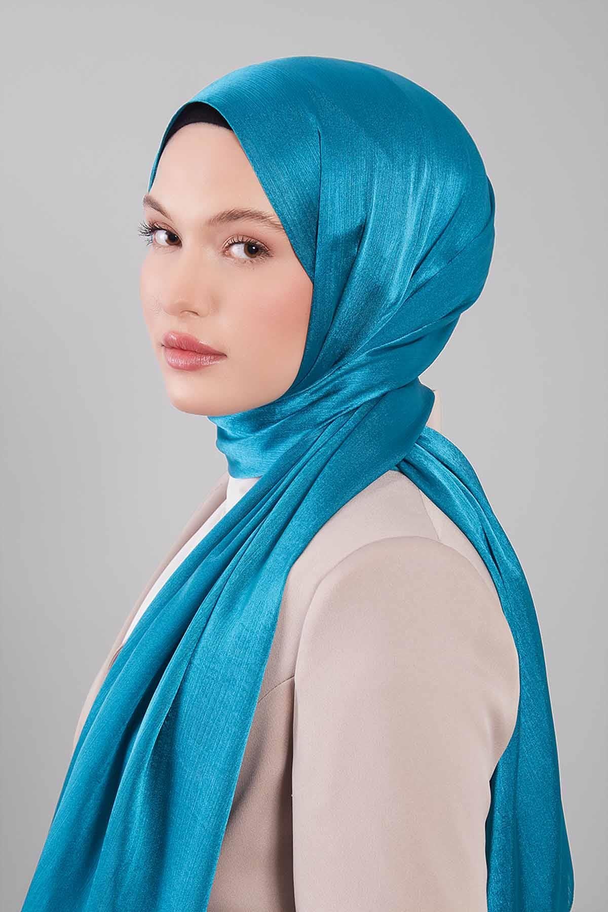 Fivescarf Petrol Yeşili Janjan Abiye Şal