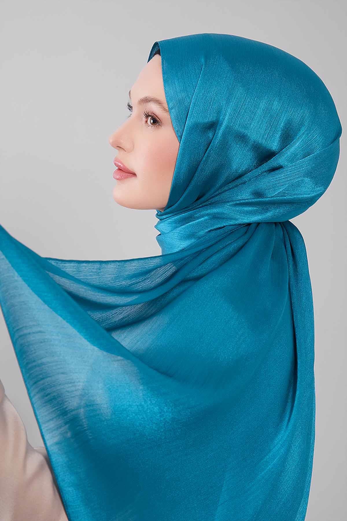Fivescarf Petrol Yeşili Janjan Abiye Şal