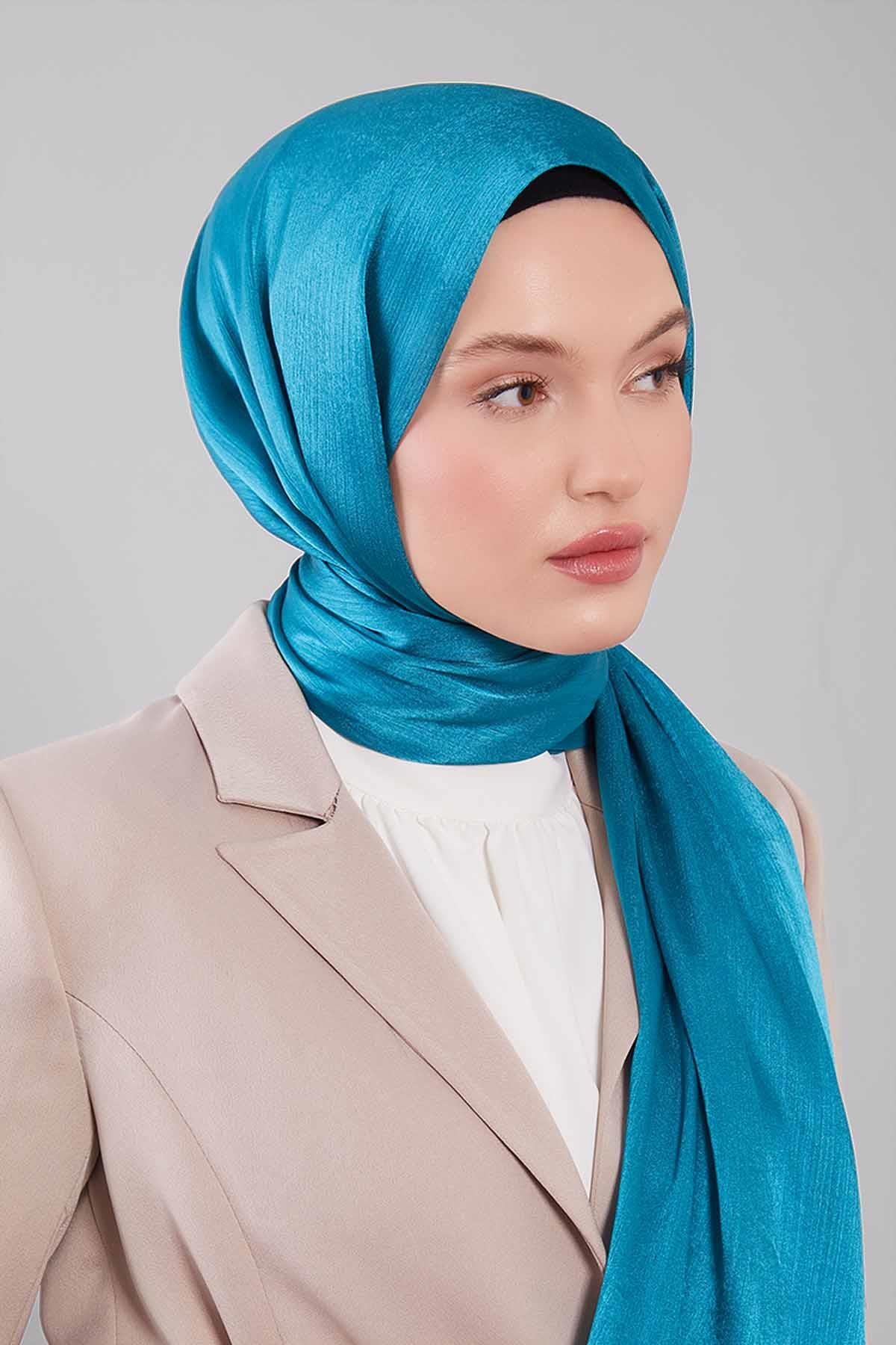 Fivescarf Petrol Yeşili Janjan Abiye Şal