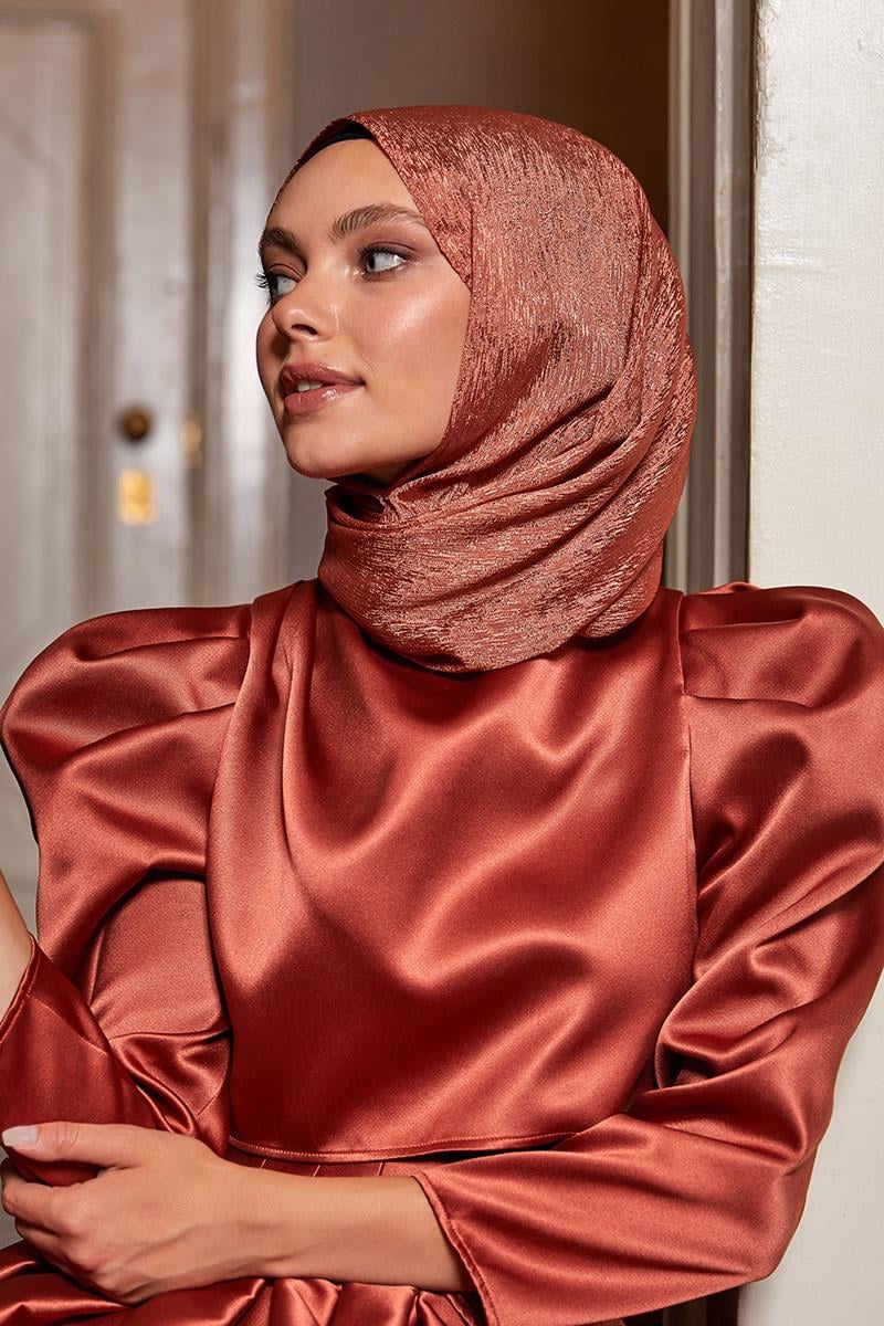 Fivescarf Pudra Elmas Abiye Şal