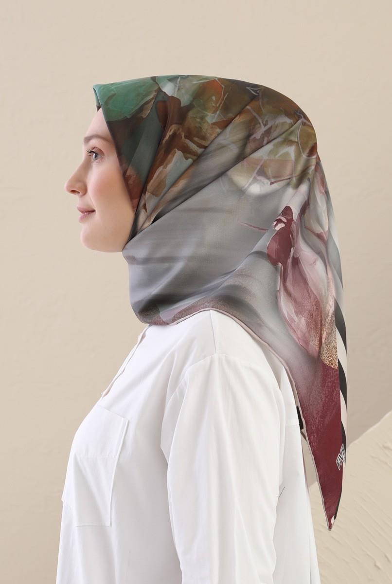 Fivescarf Pudra Twill Digital Eşarp