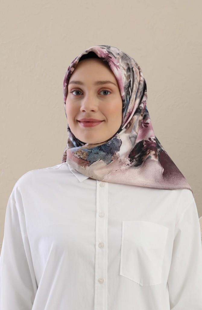 Fivescarf Pudra Twill Digital Eşarp