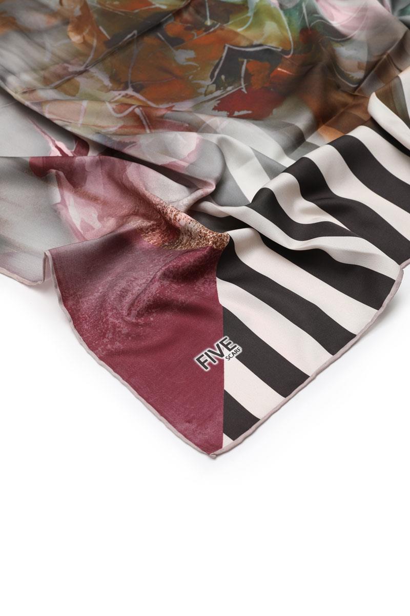 Fivescarf Pudra Twill Digital Eşarp