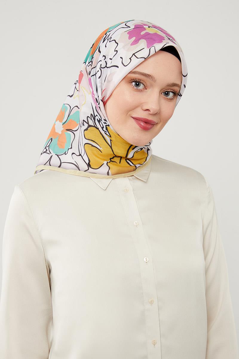 Fivescarf Sarı Soft Cotton Eşarp