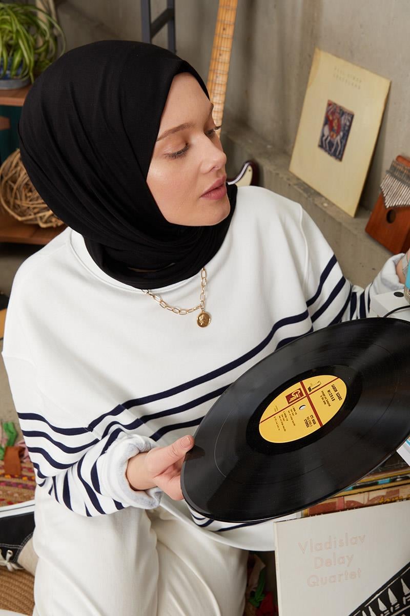 Fivescarf Siyah Five Penye Şal