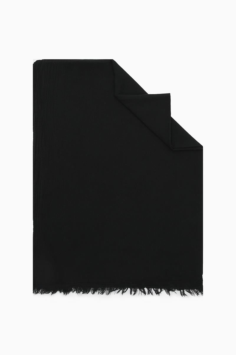 Fivescarf Siyah Naturel Pamuk Şal