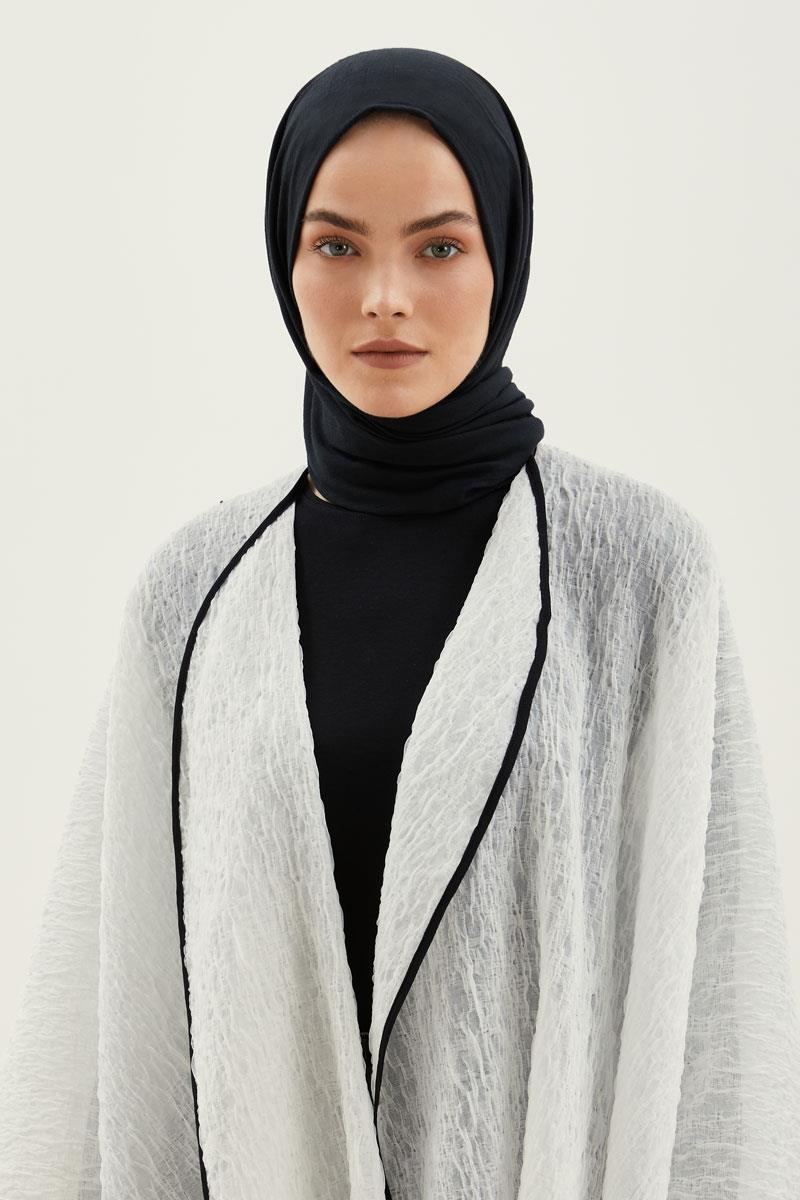 Fivescarf Siyah Naturel Pamuk Şal