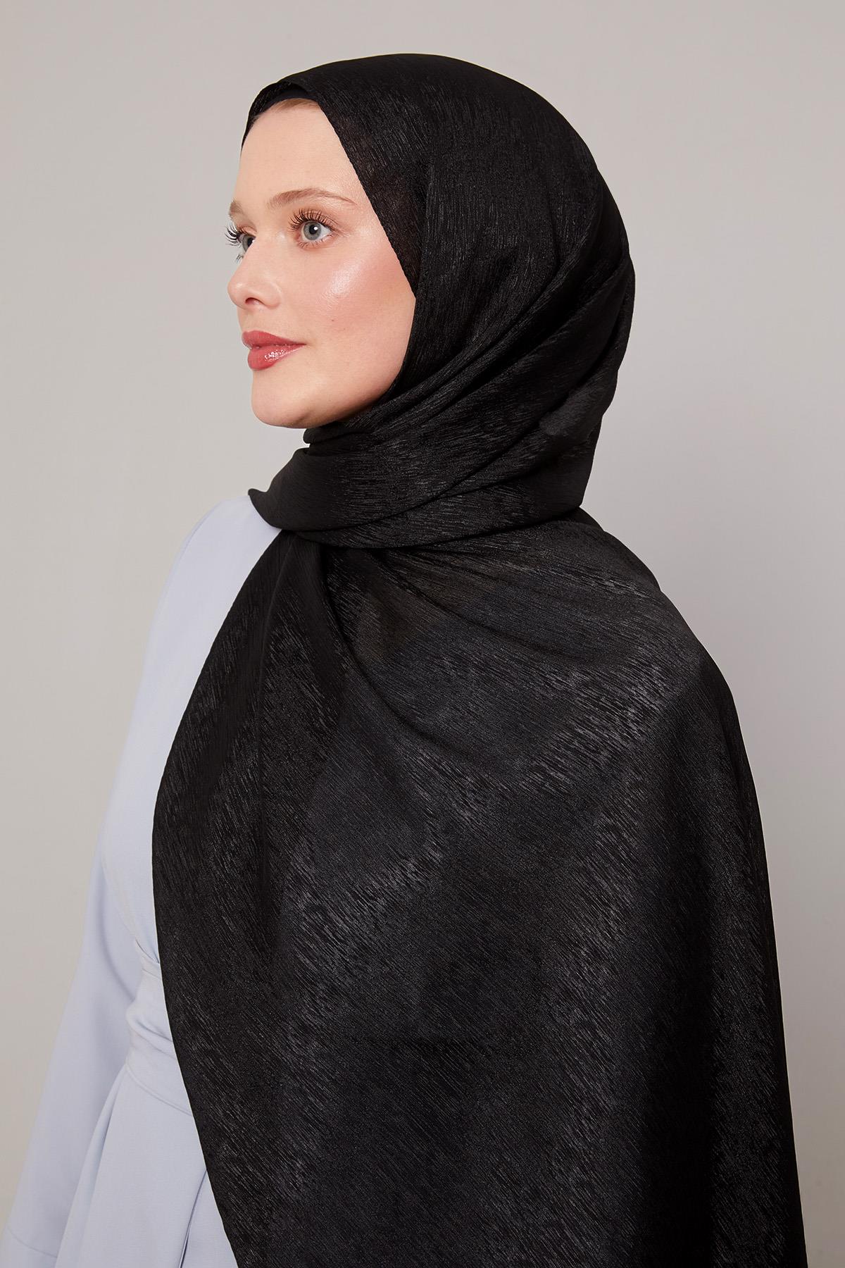 Fivescarf Siyah Simli Diamond Şal