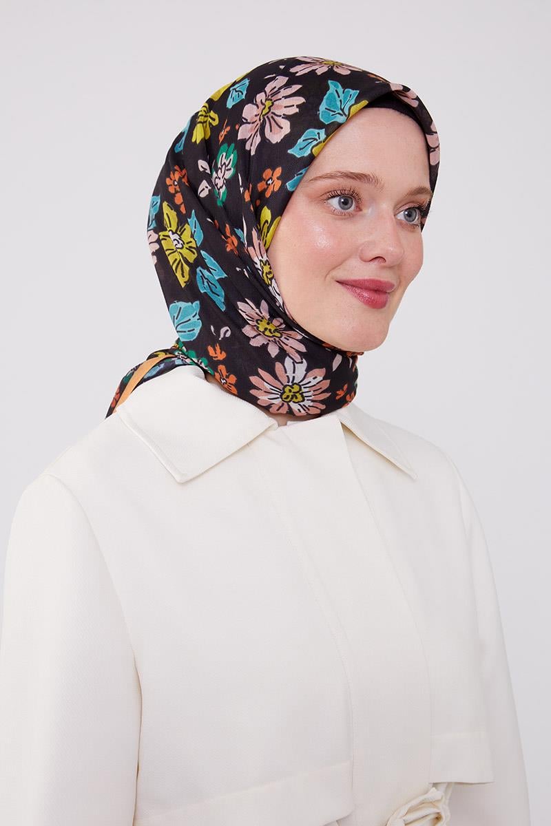 Fivescarf Siyah Soft Cotton Eşarp