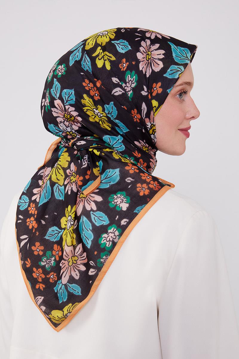 Fivescarf Siyah Soft Cotton Eşarp