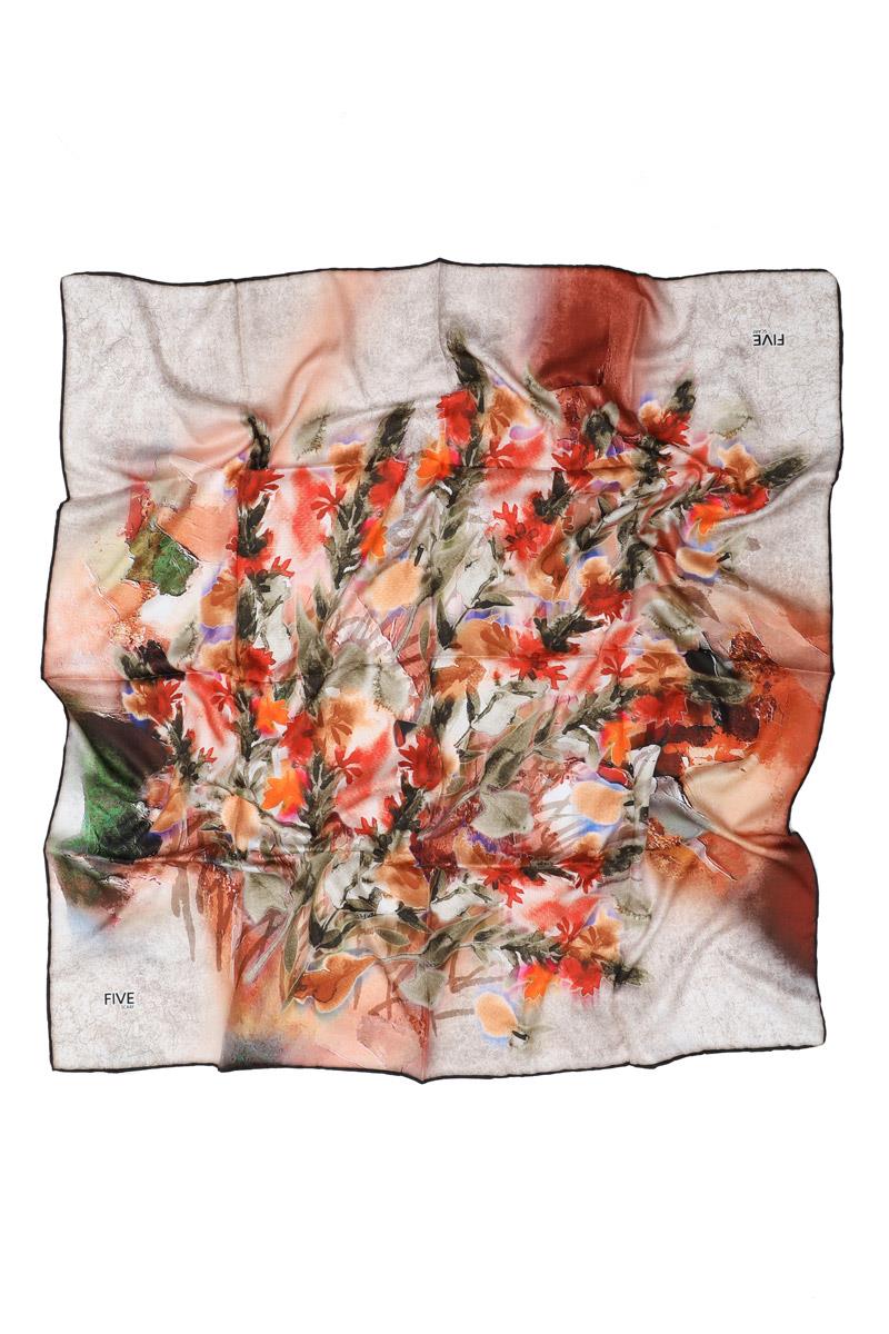 Fivescarf Siyah Twill Digital Eşarp