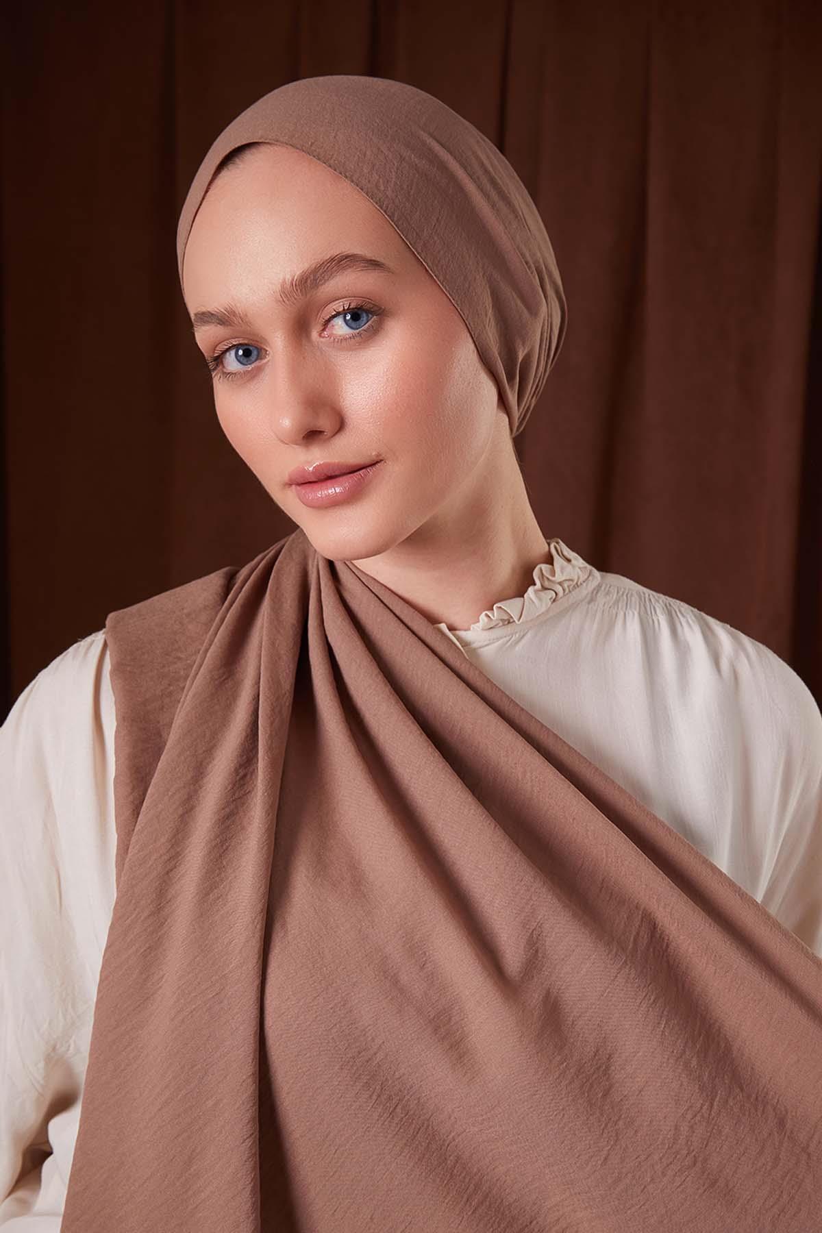 Fivescarf Soğan Kabuğu Düz Luna Cotton Şal