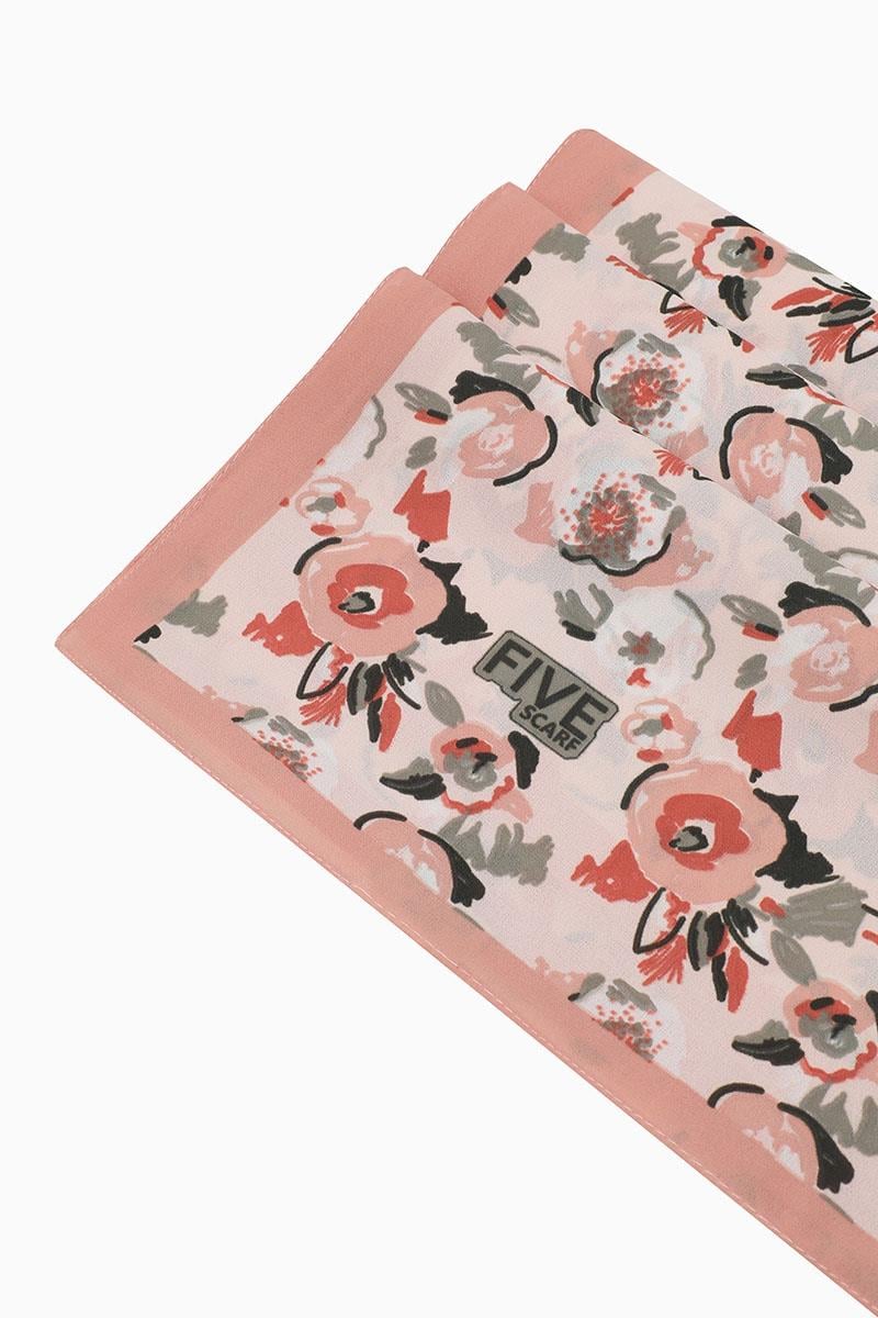 Fivescarf Somon Fulya Desen Krep Şal
