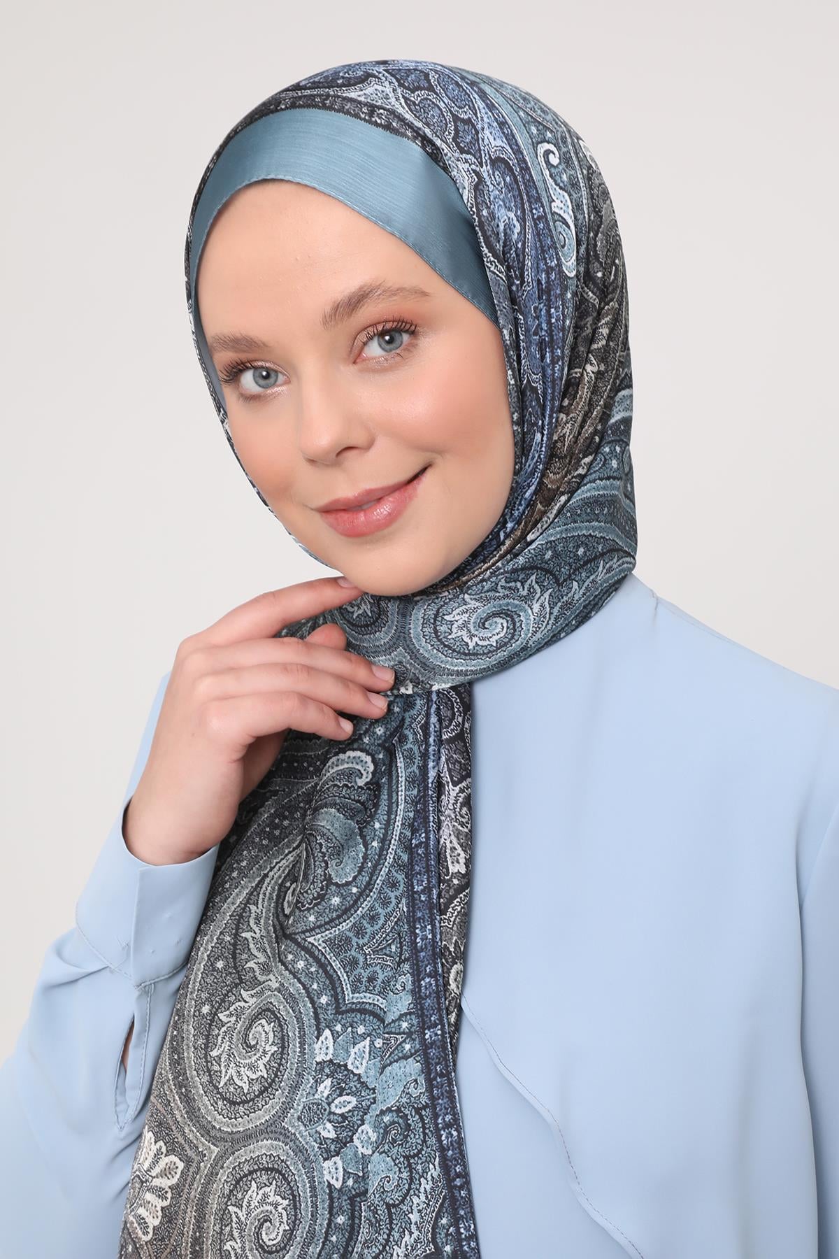 Fivescarf Su Yeşili Gölgeli Desen Brand Şal