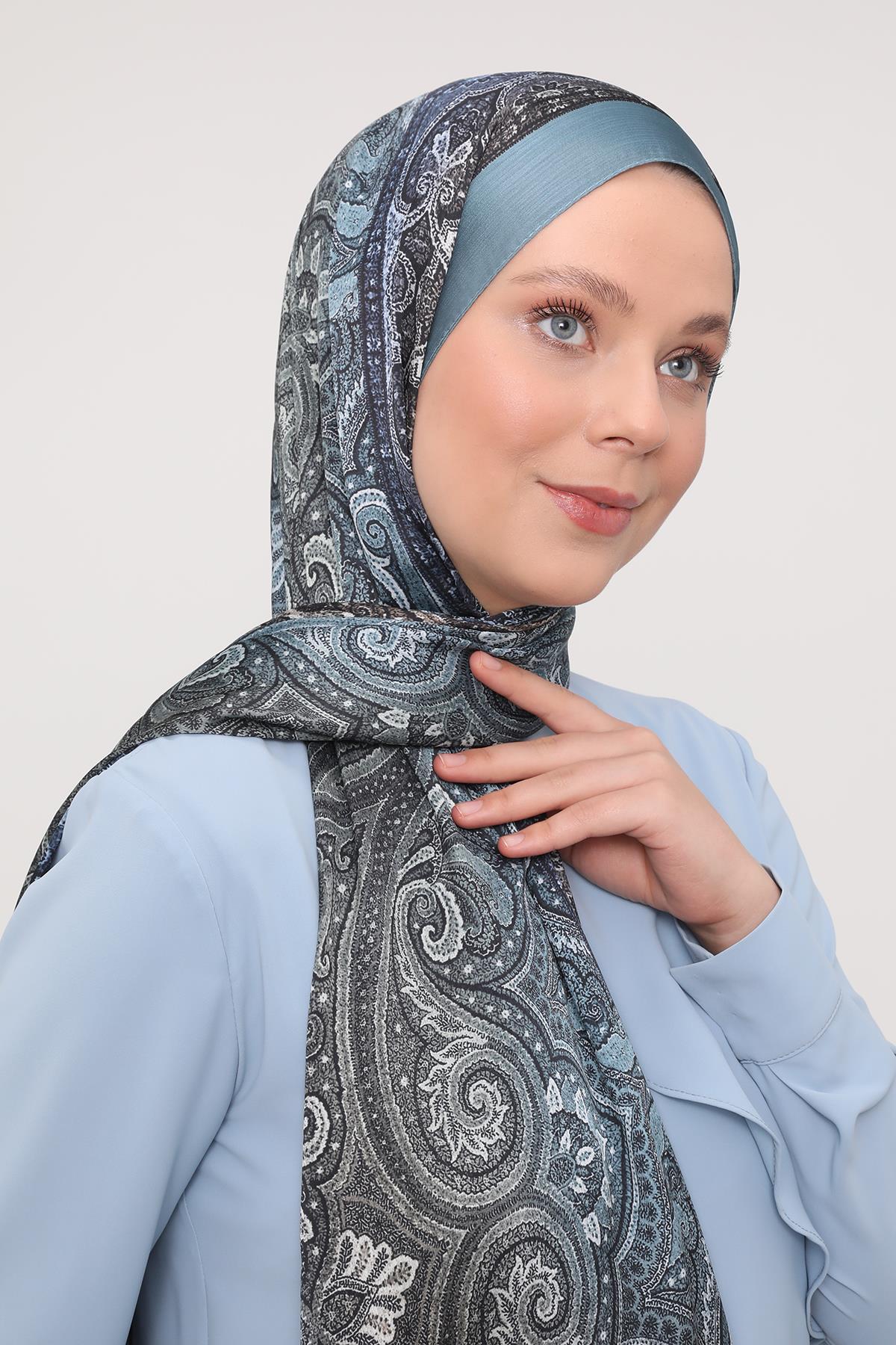 Fivescarf Su Yeşili Gölgeli Desen Brand Şal