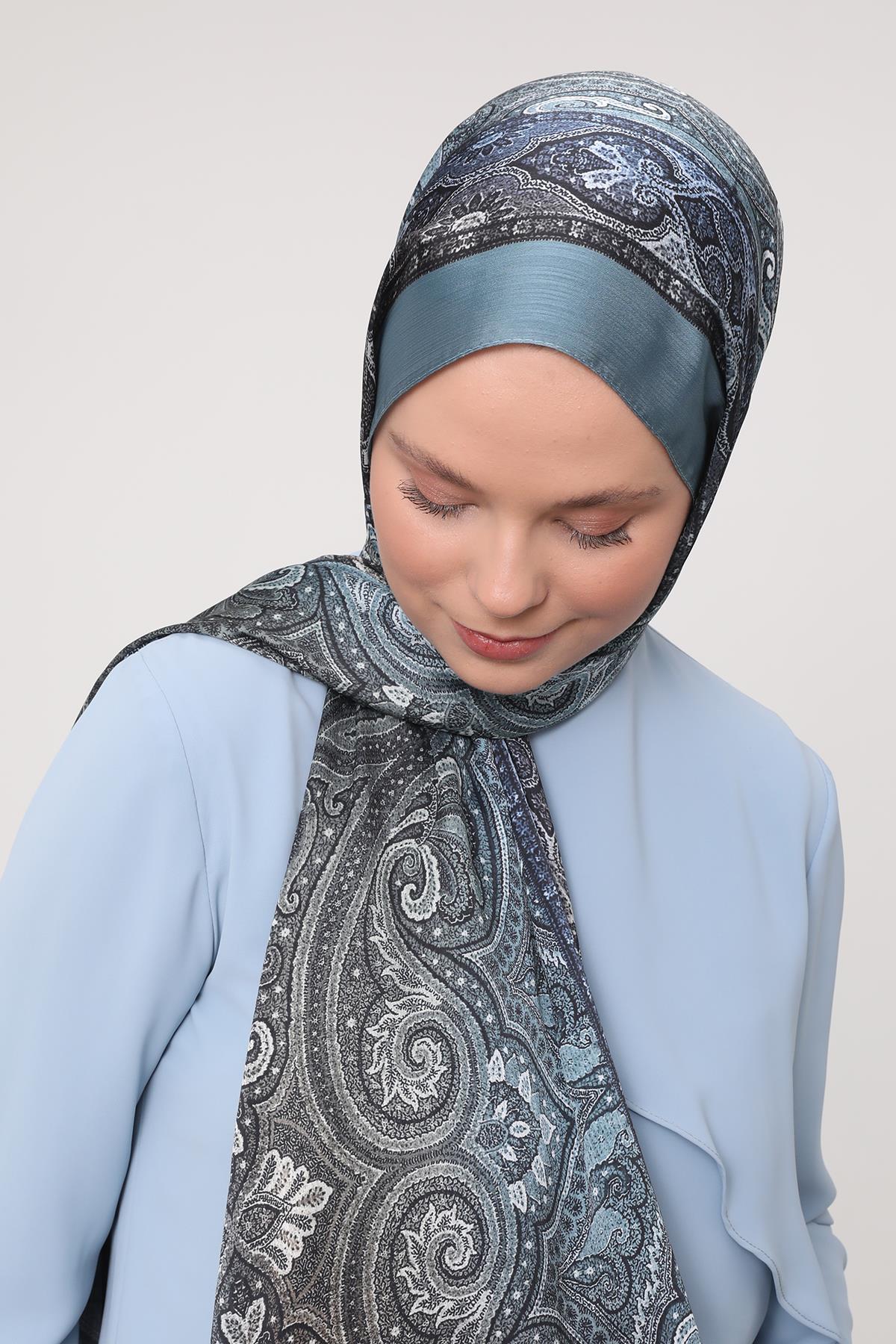 Fivescarf Su Yeşili Gölgeli Desen Brand Şal
