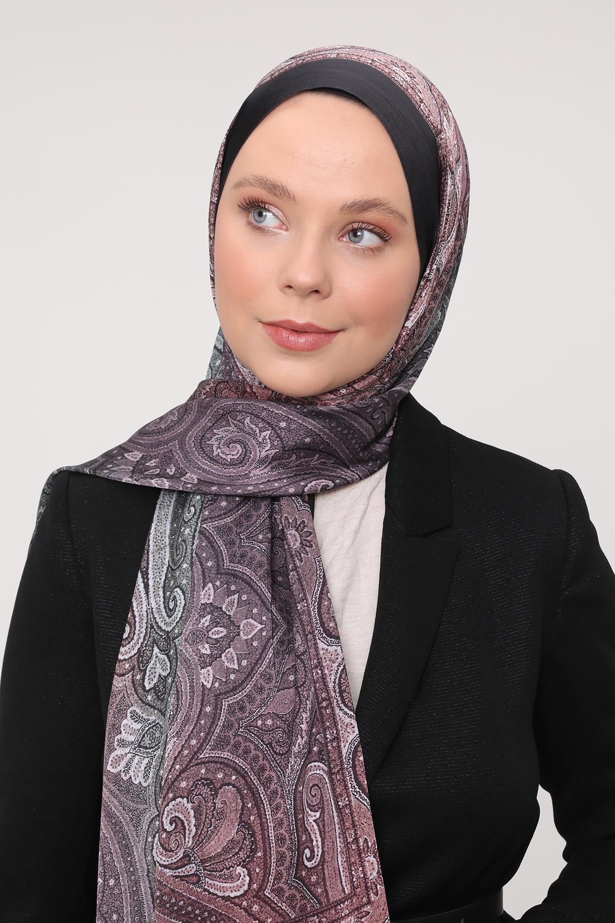 Fivescarf Sütlü Kahve Gölgeli Desen Brand Şal