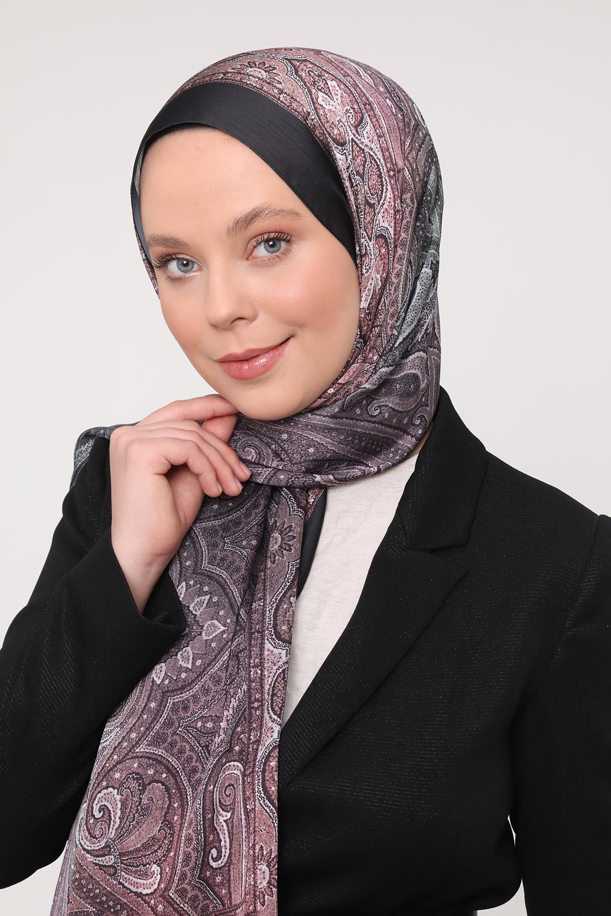 Fivescarf Sütlü Kahve Gölgeli Desen Brand Şal