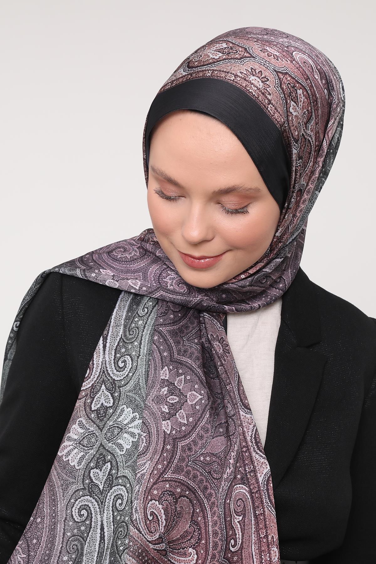 Fivescarf Sütlü Kahve Gölgeli Desen Brand Şal
