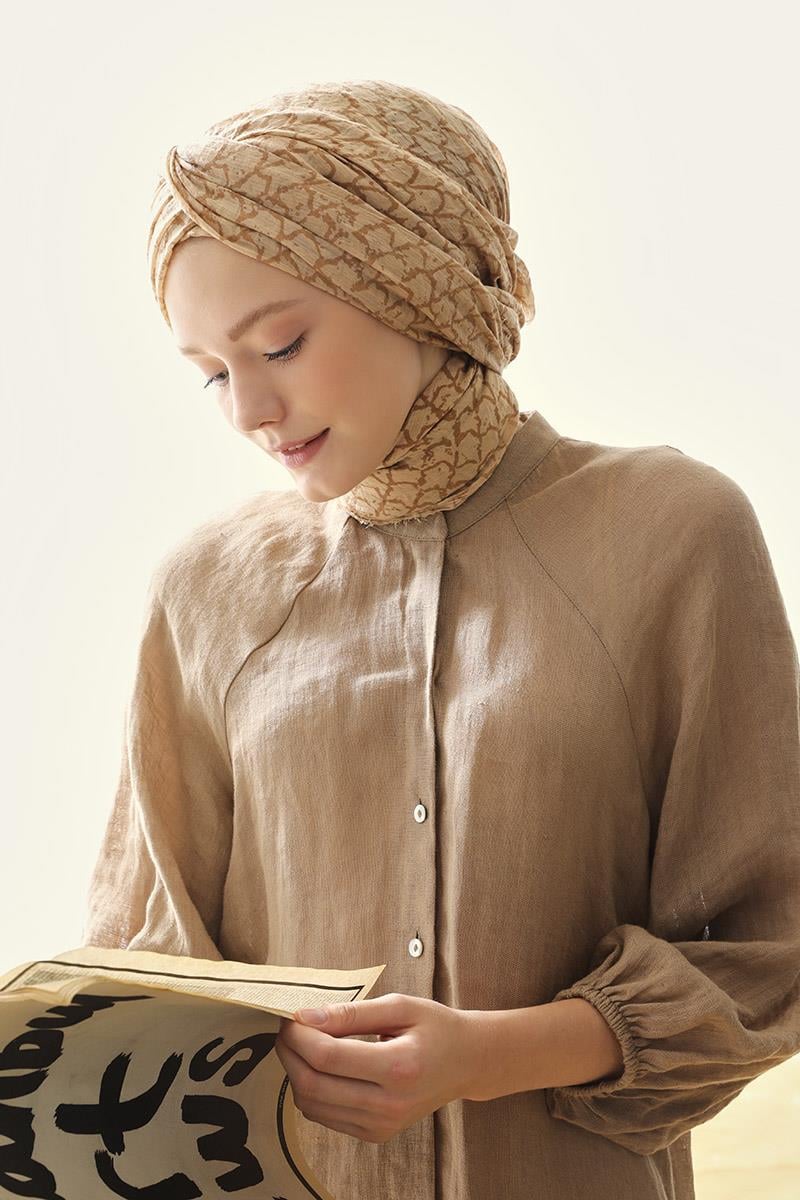 Fivescarf Sütlü Kahve Morocco Comfort Line Şal