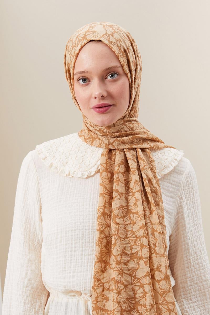 Fivescarf Sütlü Kahve Ortanca Comfort Line Şal