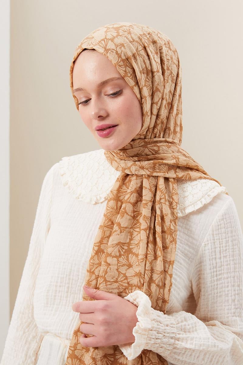 Fivescarf Sütlü Kahve Ortanca Comfort Line Şal