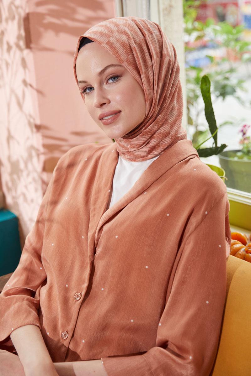 Fivescarf Taba Relax Piramit Şal