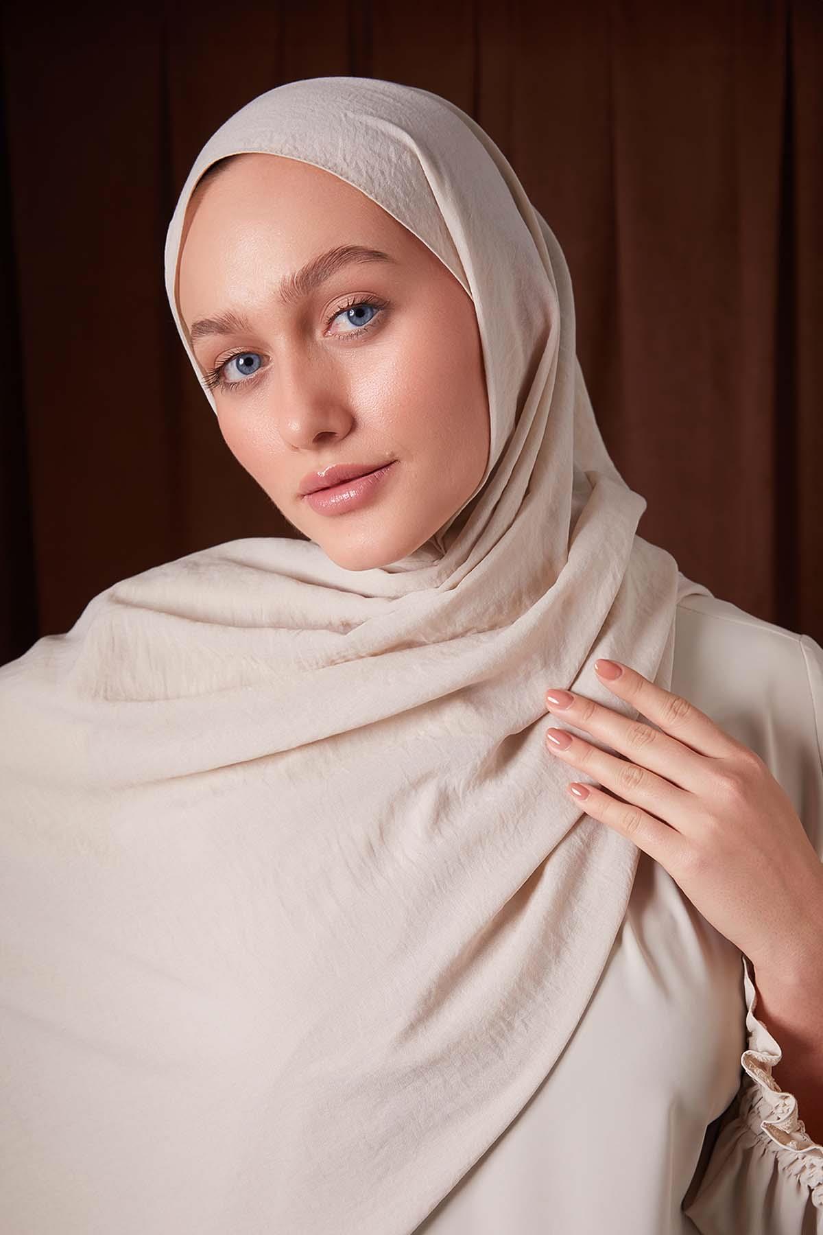 Fivescarf Taş Düz Luna Cotton Şal