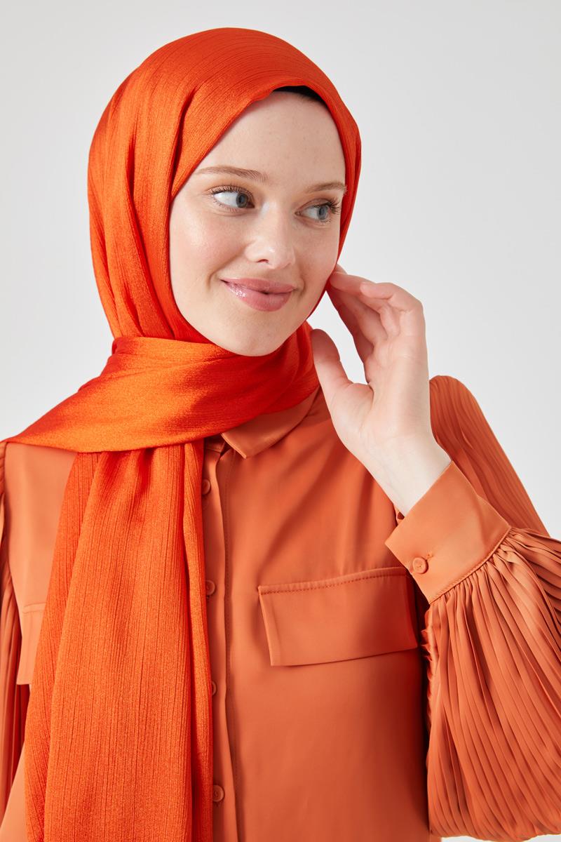 Fivescarf Turuncu Crystal Şal