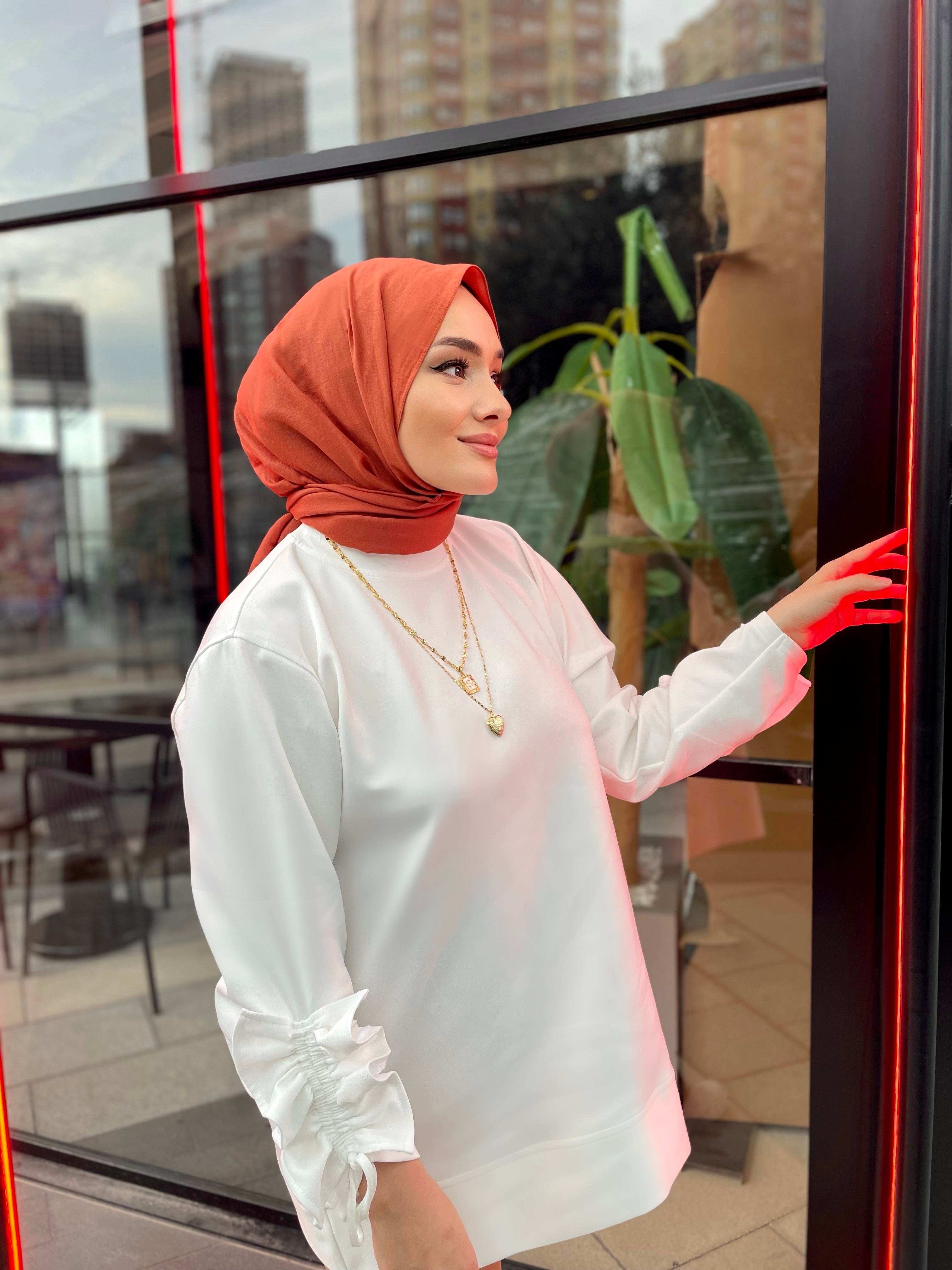 Fivescarf Turuncu Touch Pamuk Şal