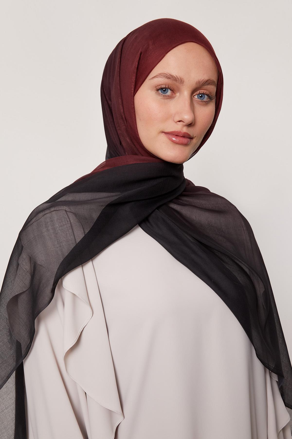 Fivescarf Vişne Geçişli Comfort Şal