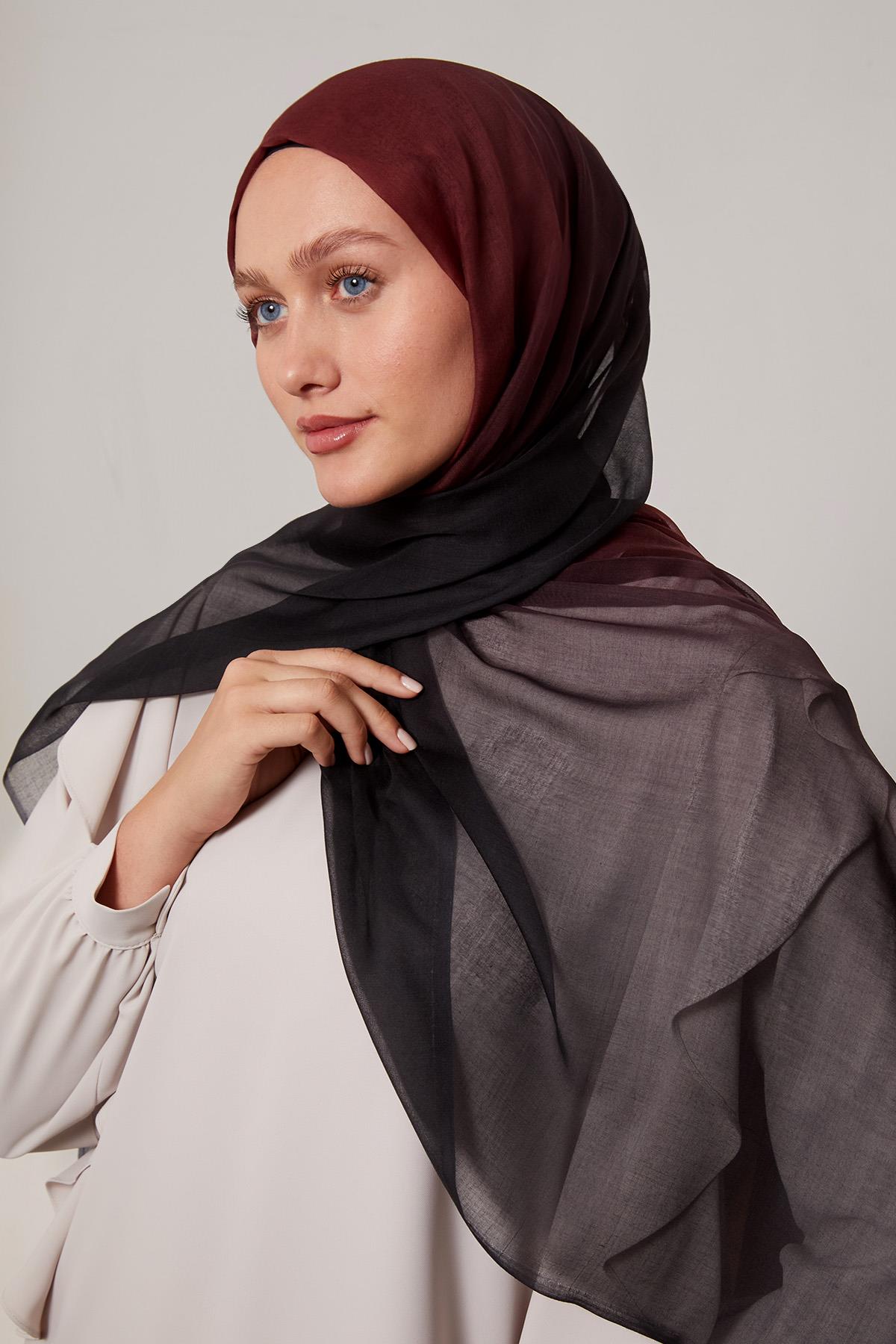 Fivescarf Vişne Geçişli Comfort Şal