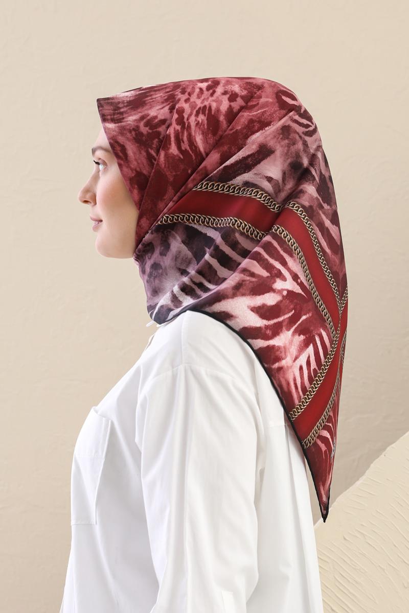 Fivescarf Vişne Twill Digital Eşarp