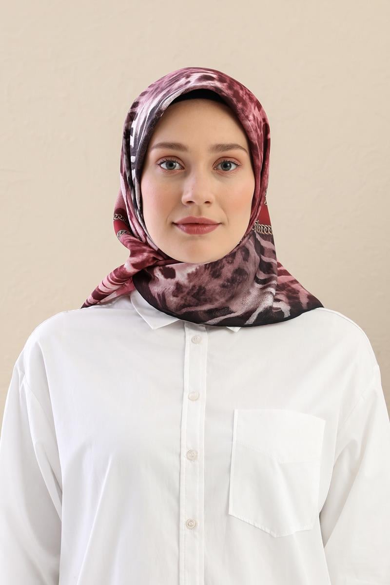 Fivescarf Vişne Twill Digital Eşarp