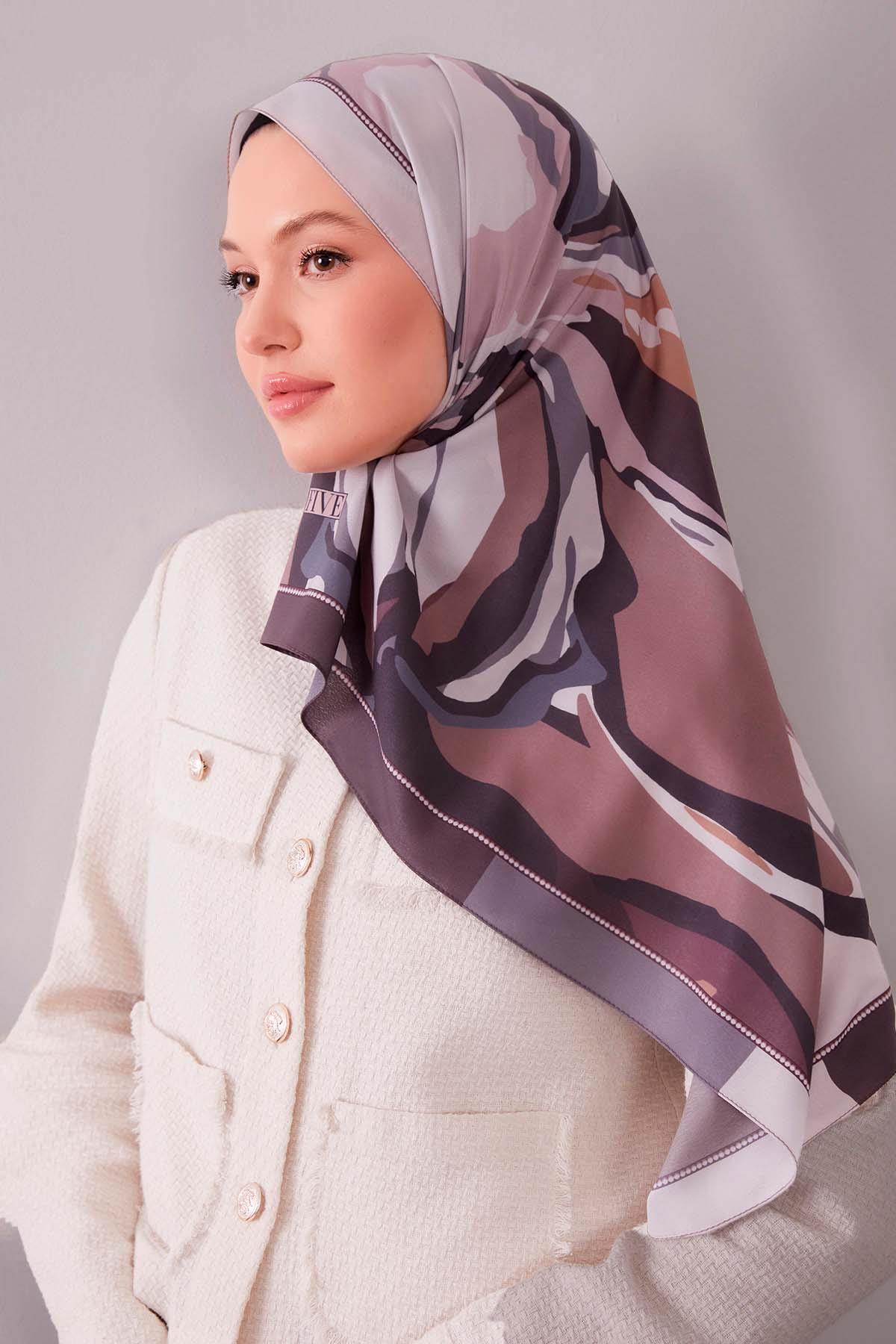 Fivescarf VİZON Fırça Desen Moos Chrep Şal