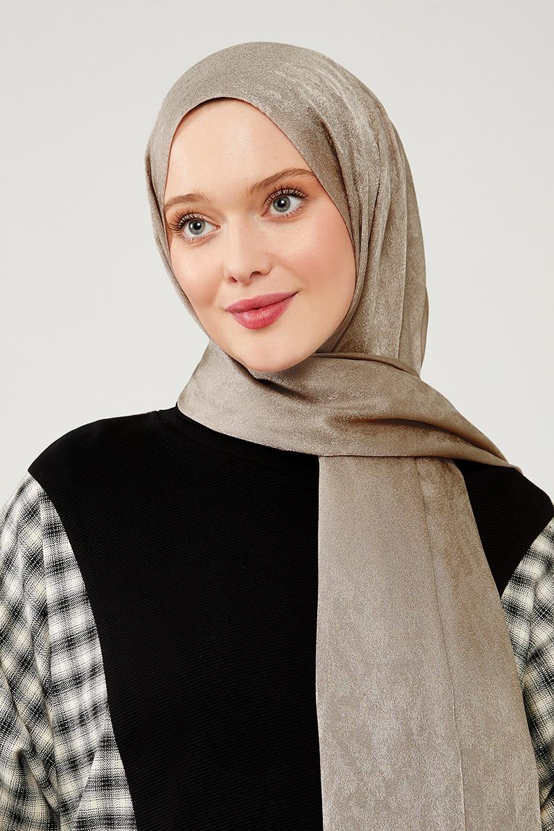 Fivescarf Vizon Jakarlı Elegance Şal