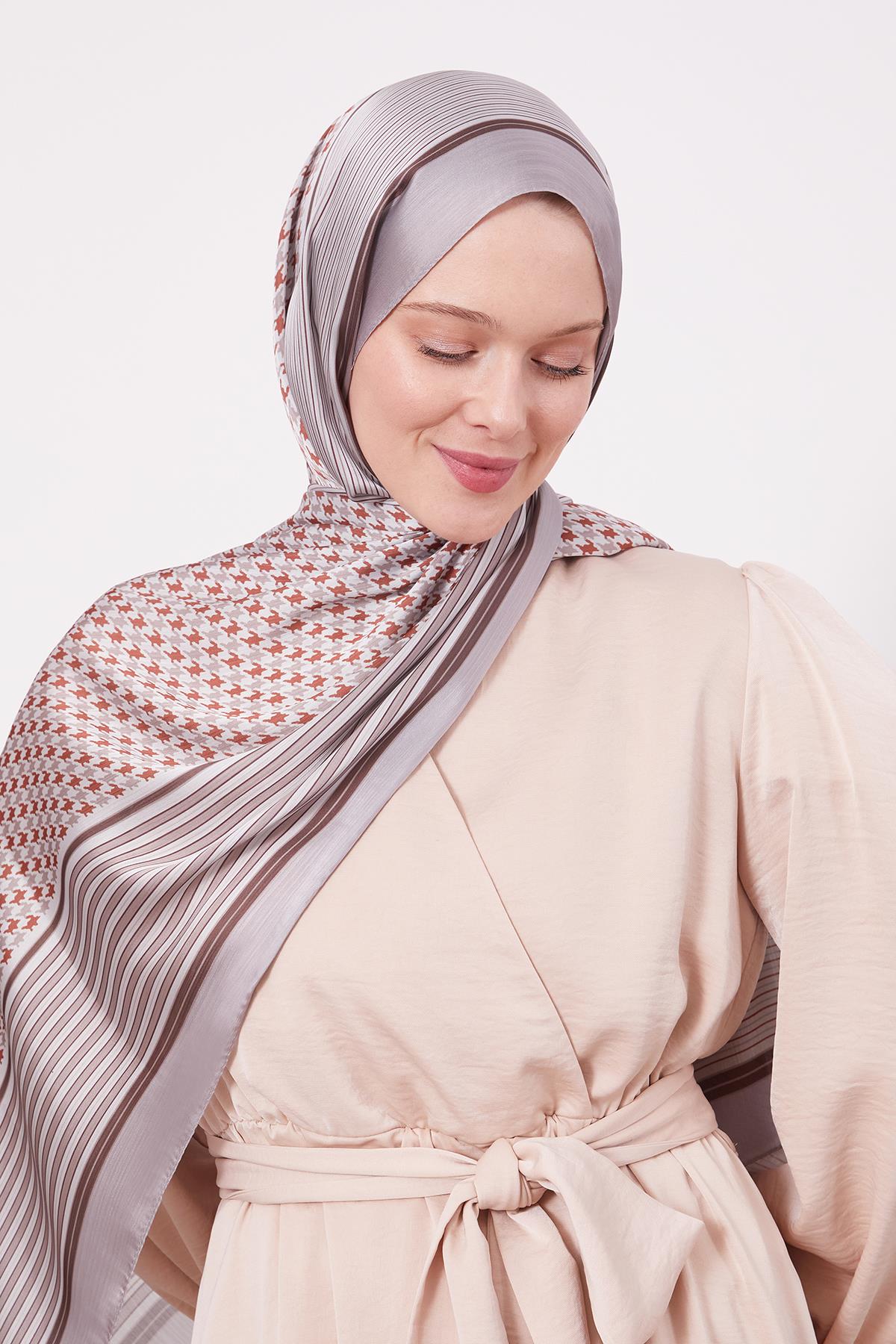 Fivescarf Vizon Kazayağı Desen Brand Şal