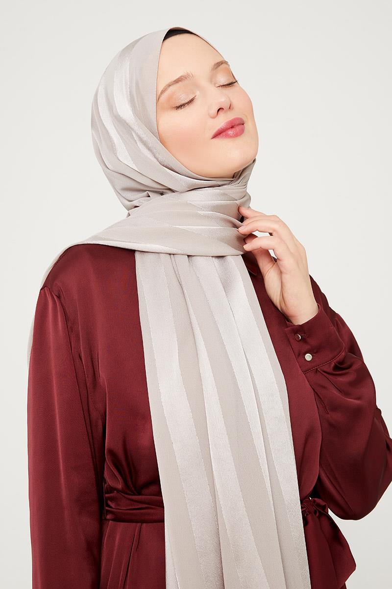 Fivescarf Vizon Sim Şeritli Tokyo Şal