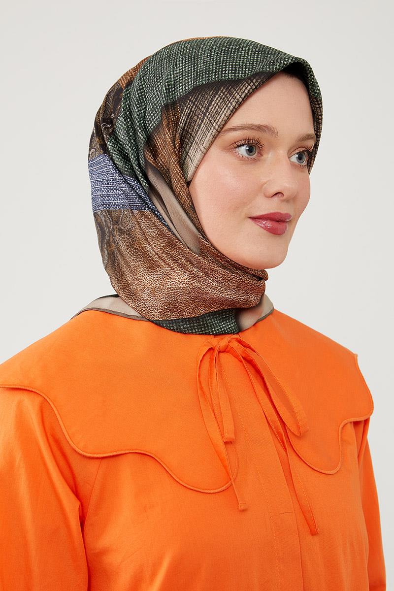 Fivescarf Yeşil Twil Digital Eşarp