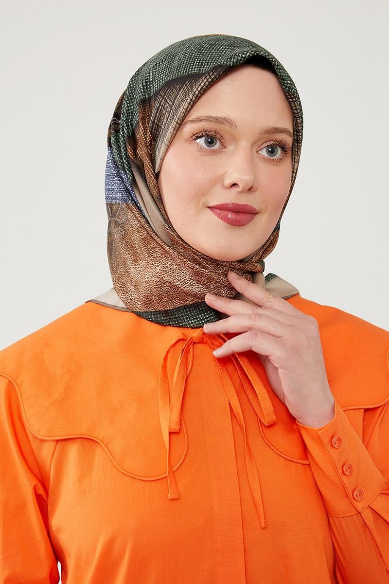 Fivescarf Yeşil Twil Digital Eşarp