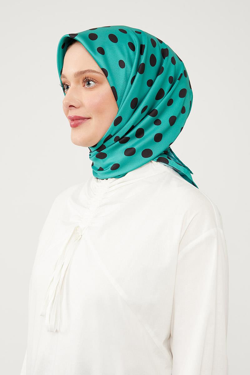 Fivescarf Yeşil Twill Digital Eşarp
