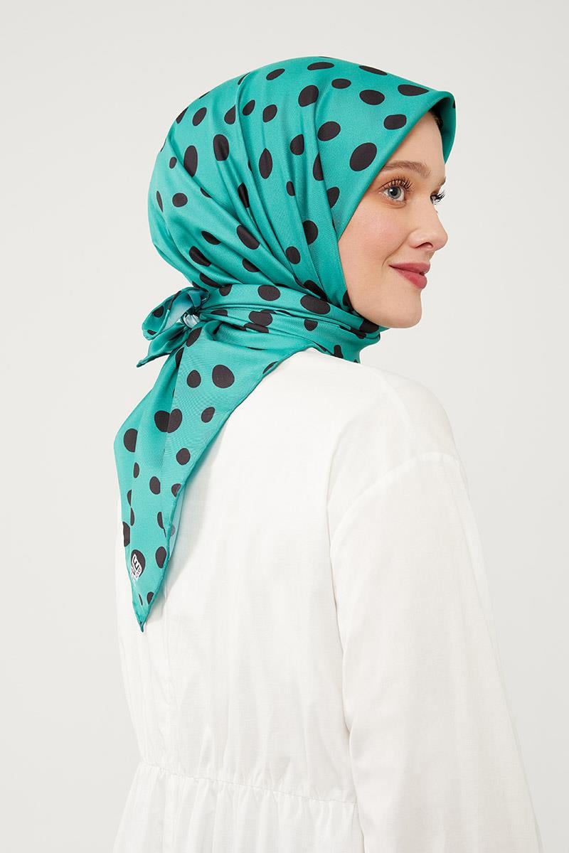 Fivescarf Yeşil Twill Digital Eşarp