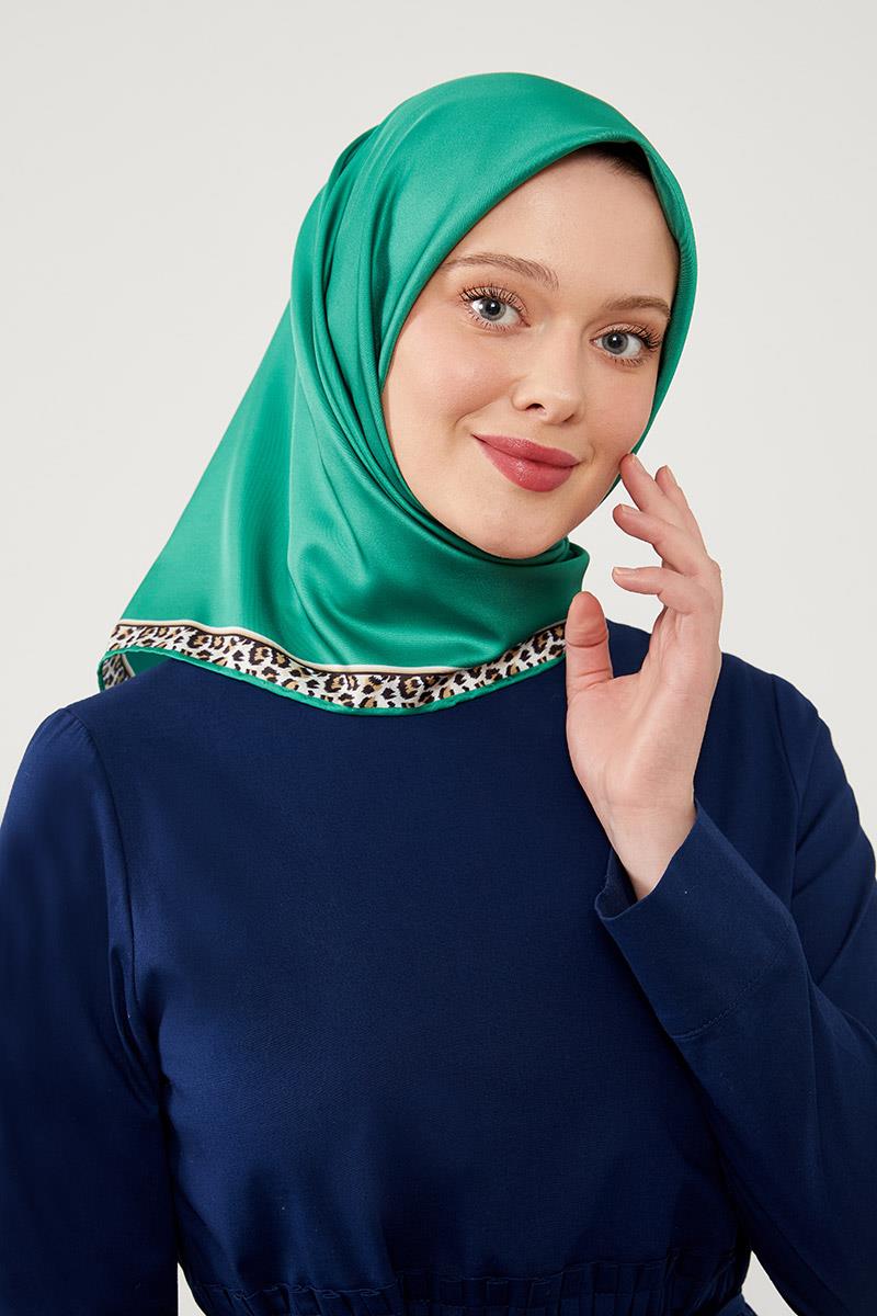 Fivescarf Yeşil Twill Digital Eşarp