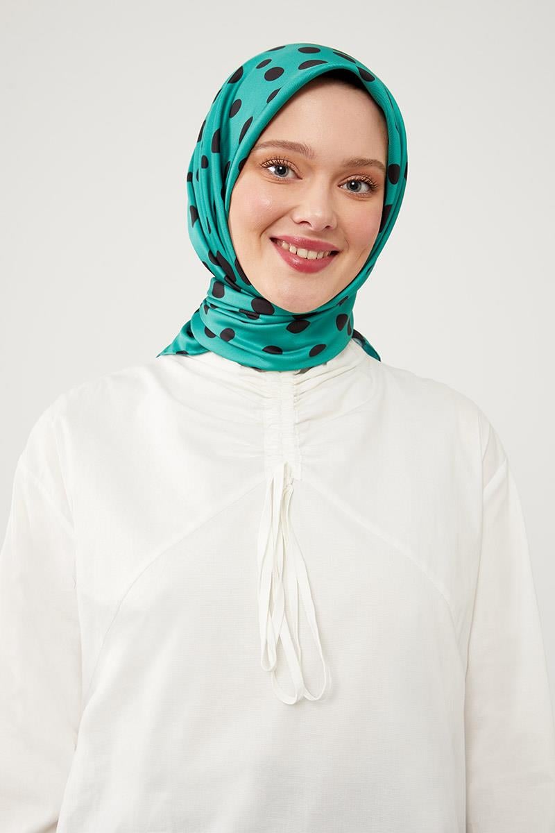 Fivescarf Yeşil Twill Digital Eşarp