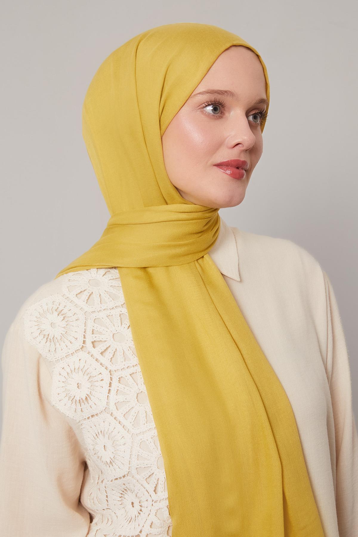 Fivescarf Yeşil Viskon Modal Düz Şal