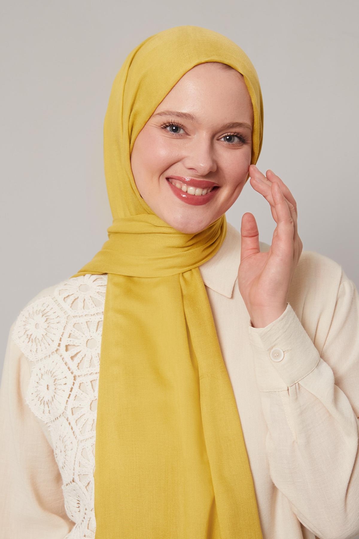 Fivescarf Yeşil Viskon Modal Düz Şal