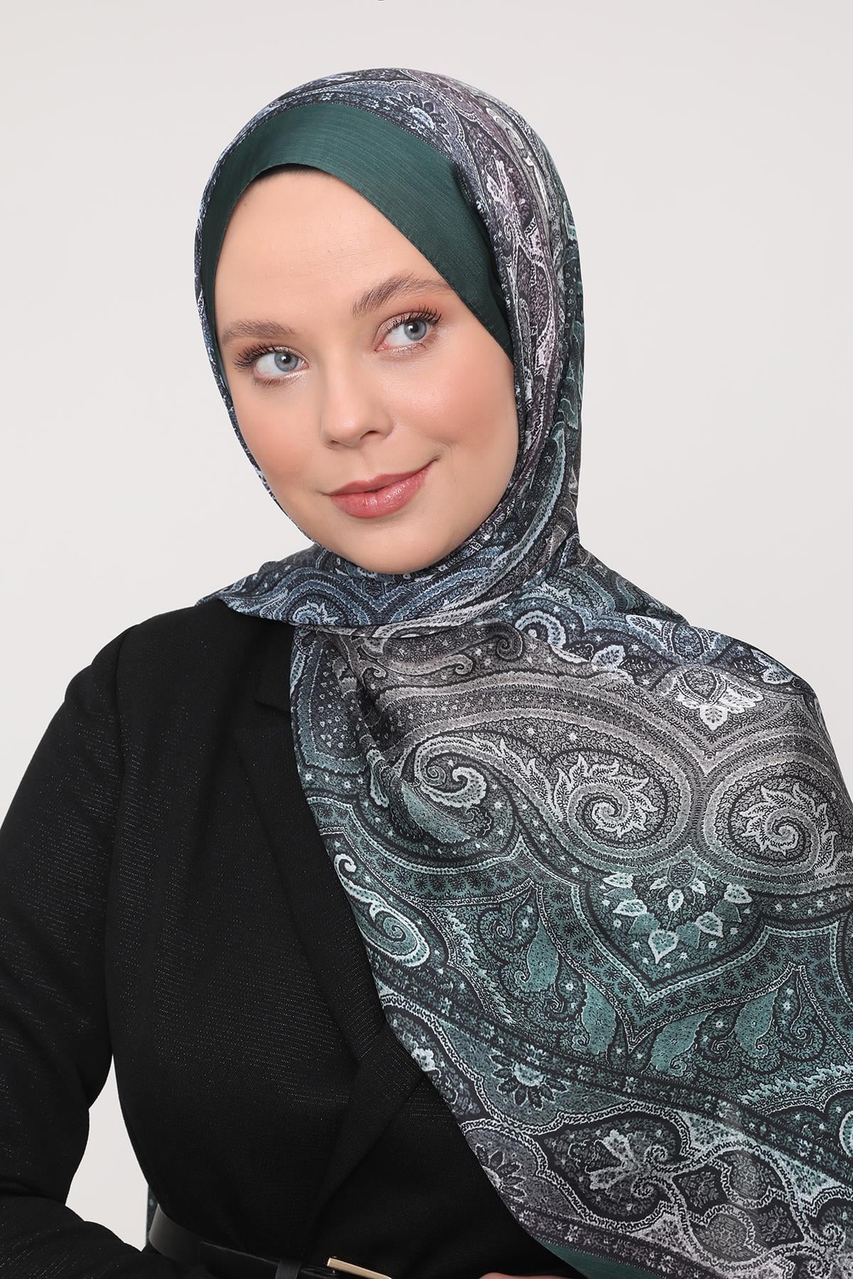 Fivescarf Zümrüt Gölgeli Desen Brand Şal