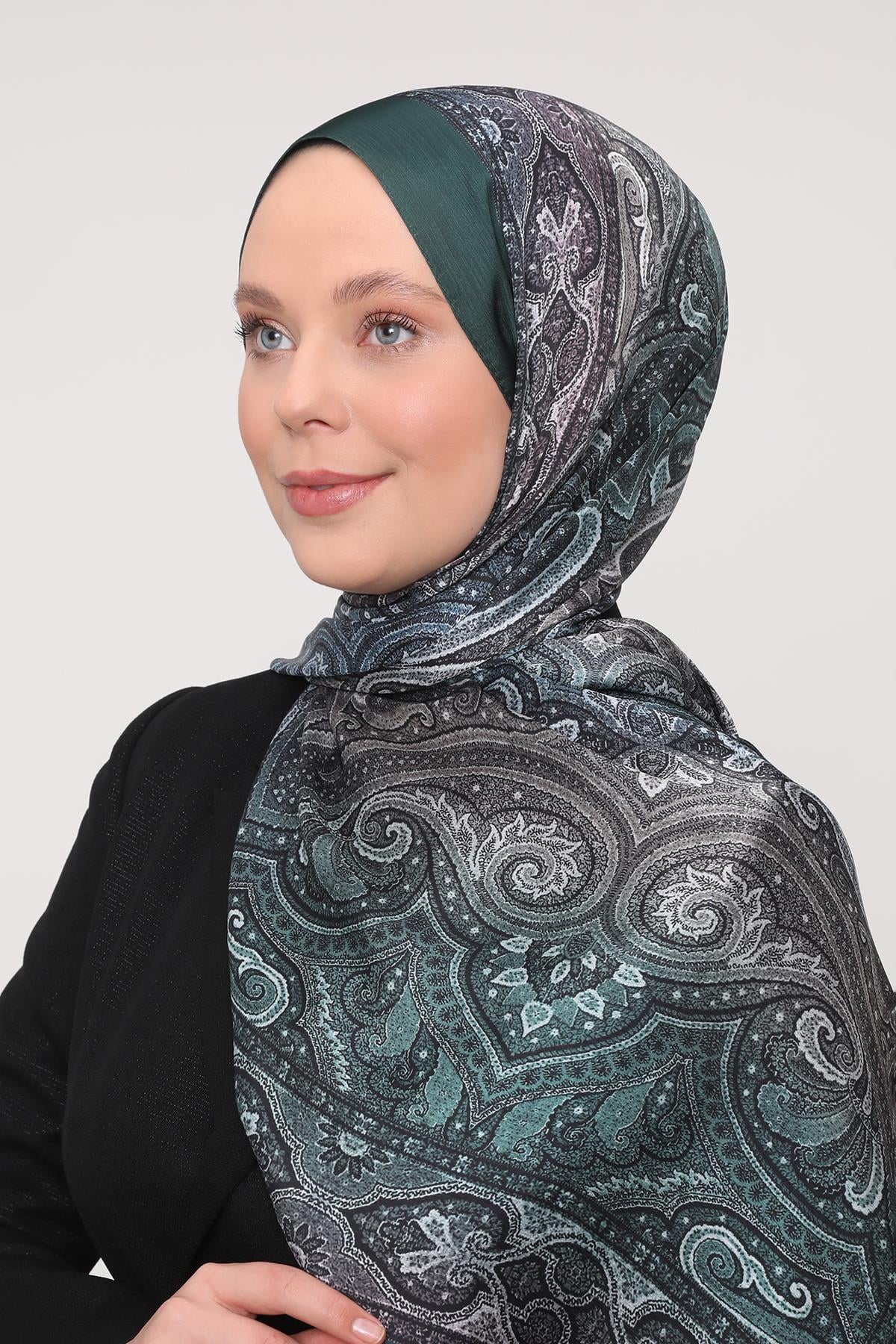 Fivescarf Zümrüt Gölgeli Desen Brand Şal