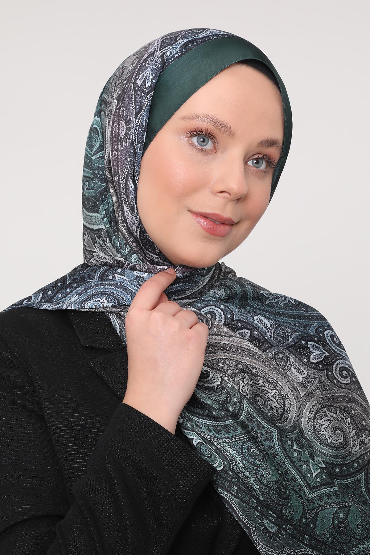 Fivescarf Zümrüt Gölgeli Desen Brand Şal