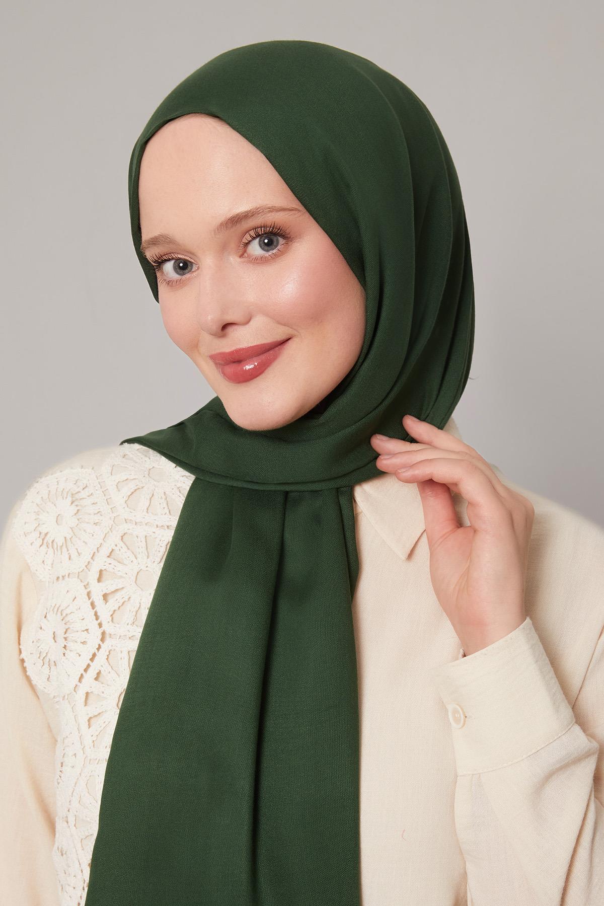 Fivescarf Zümrüt Viskon Modal Düz Şal